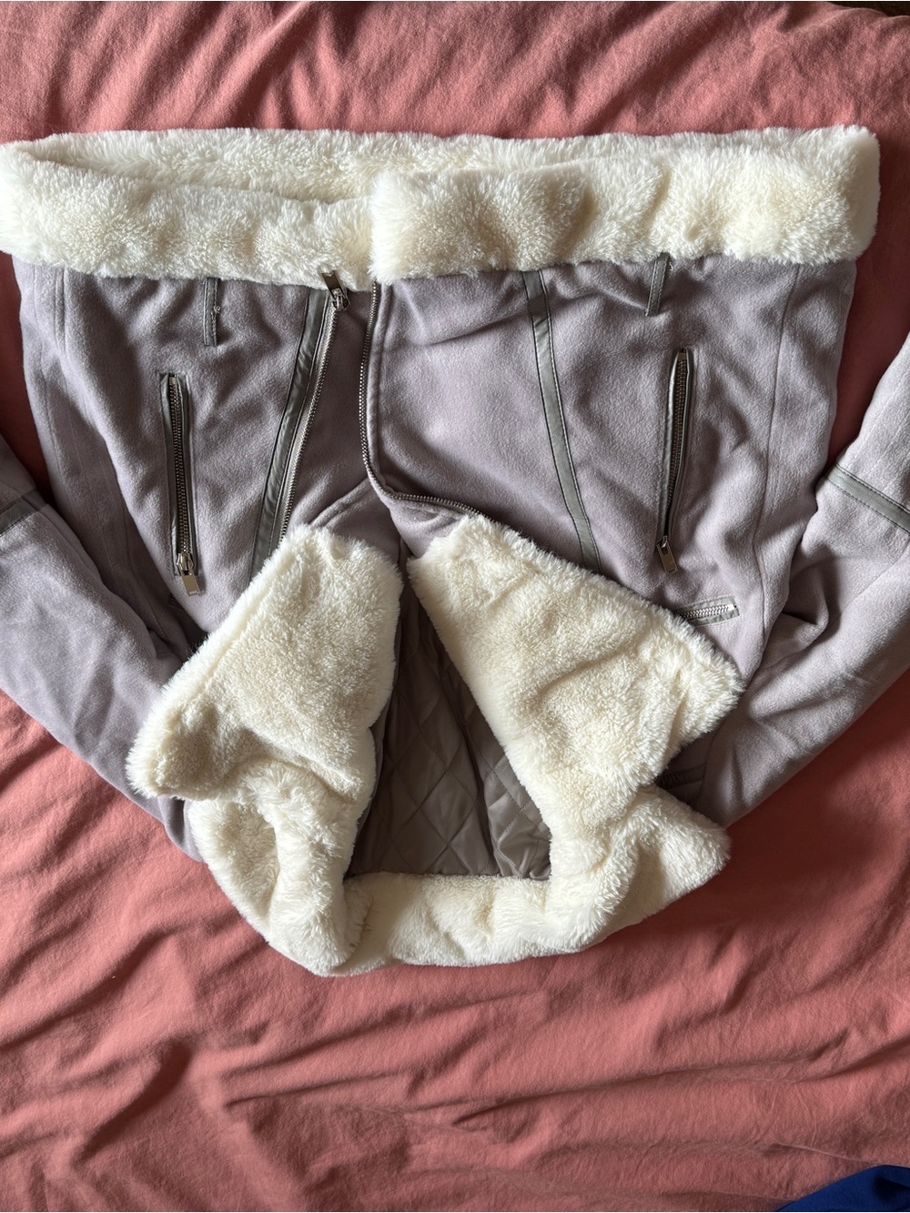 Light grey Faux Shearling Lined Bottoms